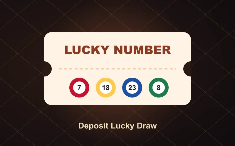 Dream Pokies casino Deposit Lucky Draw ticket with lucky number balls