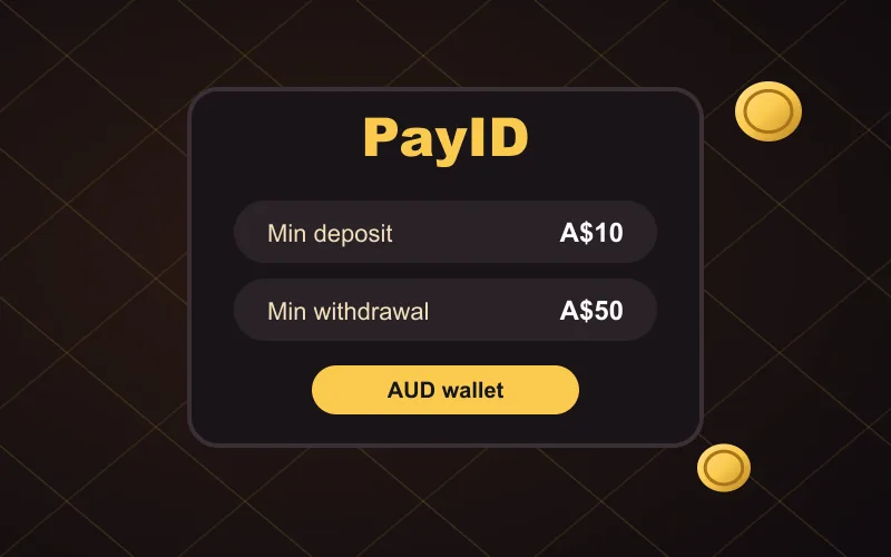 Pokies Dream casino PayID cashier: A$10 minimum deposit and A$50 minimum withdrawal