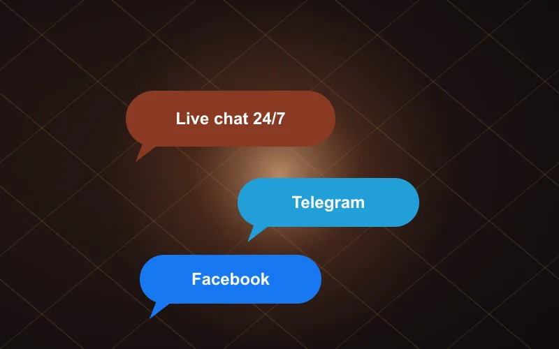 Pokies Dream support channels: live chat 24/7, Telegram and Facebook